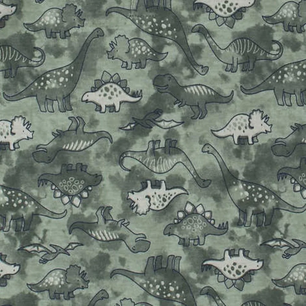 NWT Set of 2 Dinosaur-themed 100% Cotton Infant Rompers 18M
